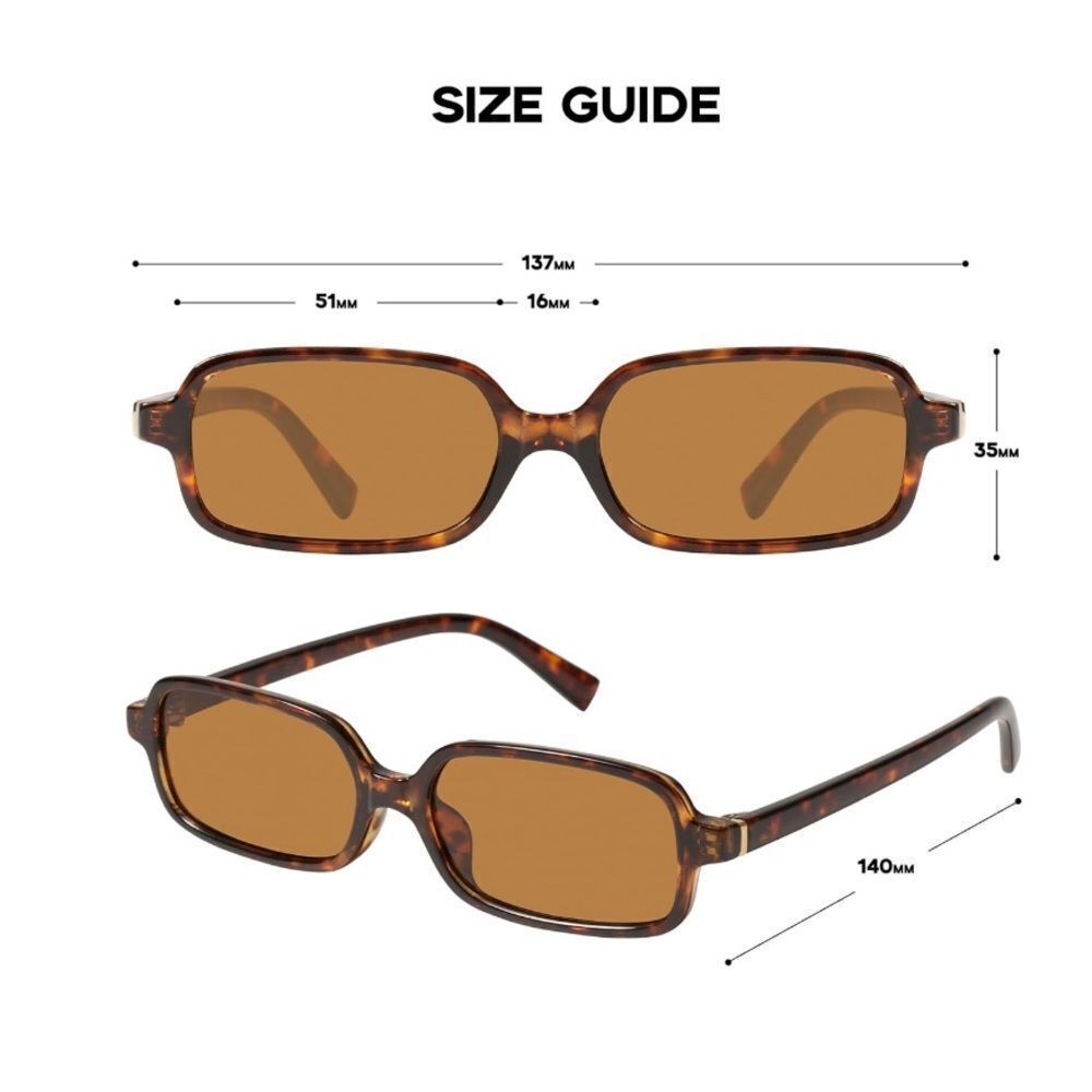 Trendy rectangular sunglasses - Picture 4 of 7